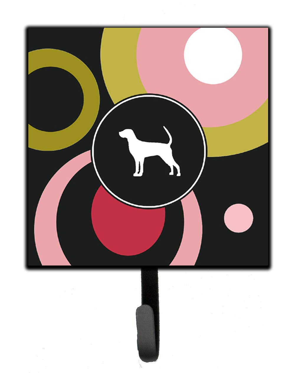 Caroline's Treasures KJ1118SH4 Wall Mounted Key Holder & Coat Rack with Hooks - Organize Keys, Leashes, Towels, Aprons - Perfect for Entryway, Mudroom, Kitchen & Bathroom Storage