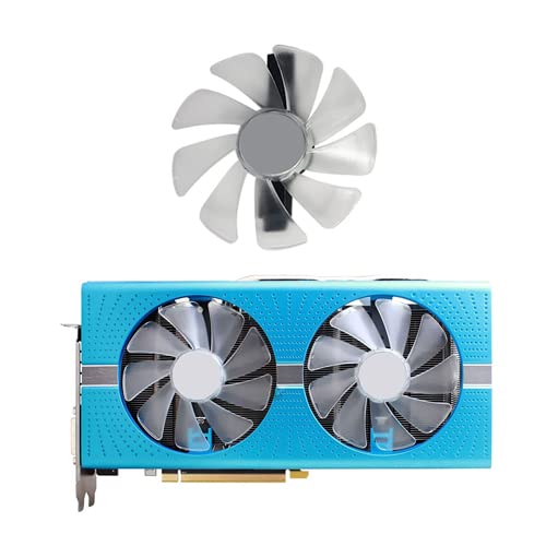 95mm GPU Cooling Fan CF1015H12D/FDC10U12S9-C - Replacement Fan for Sapphire Nitro RX 580/570/480/470 Graphics Cards - White VGA Cooler (1 Pack) - Perfect for PC Gaming, Mining Rigs & Video Editing Workstations