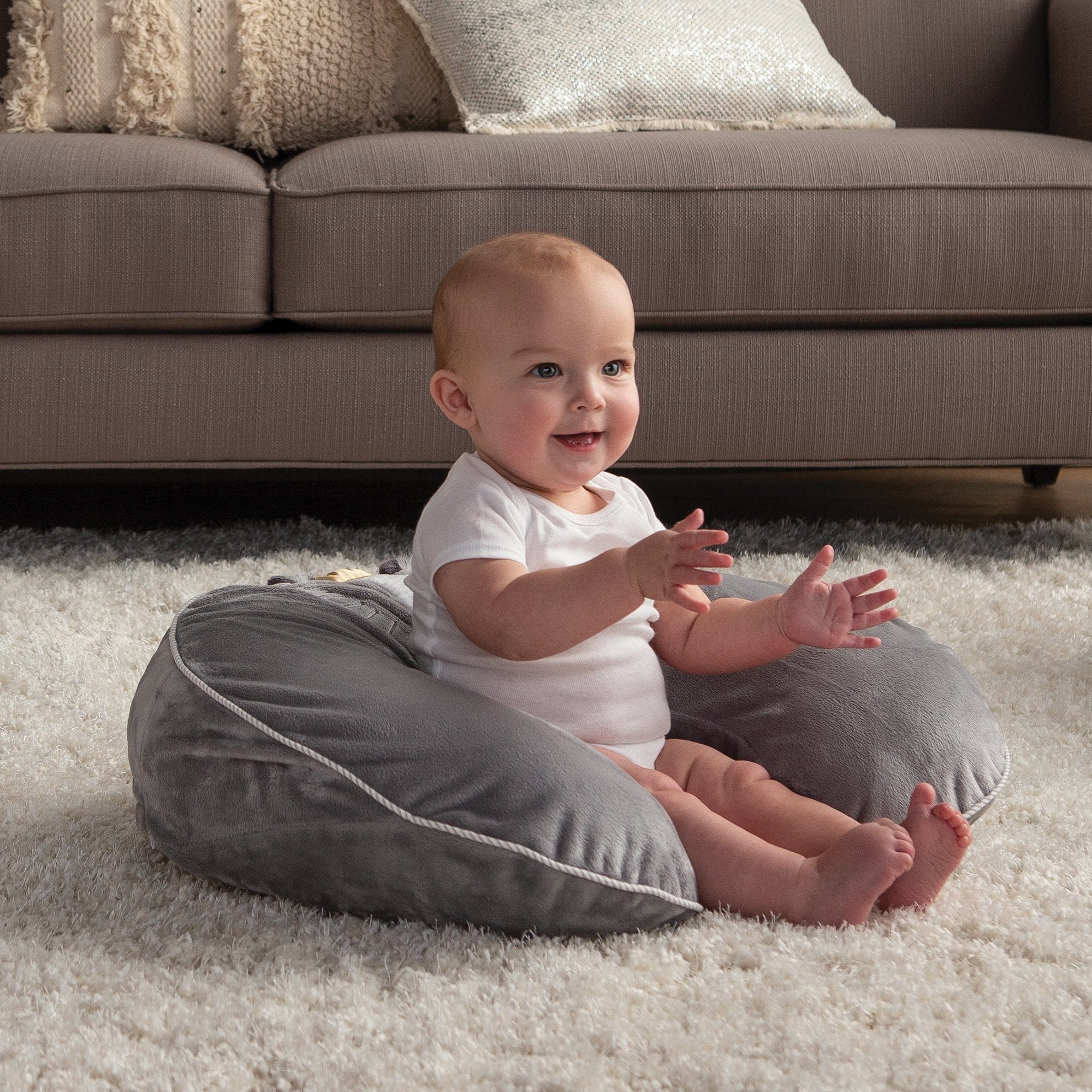 Boppy Luxe Slipcovered Nursing Pillow - Soft & Supportive Breastfeeding Pillow for New Moms, Comfortable Baby Feeding Support for Nursing, Bottle Feeding & Tummy Time