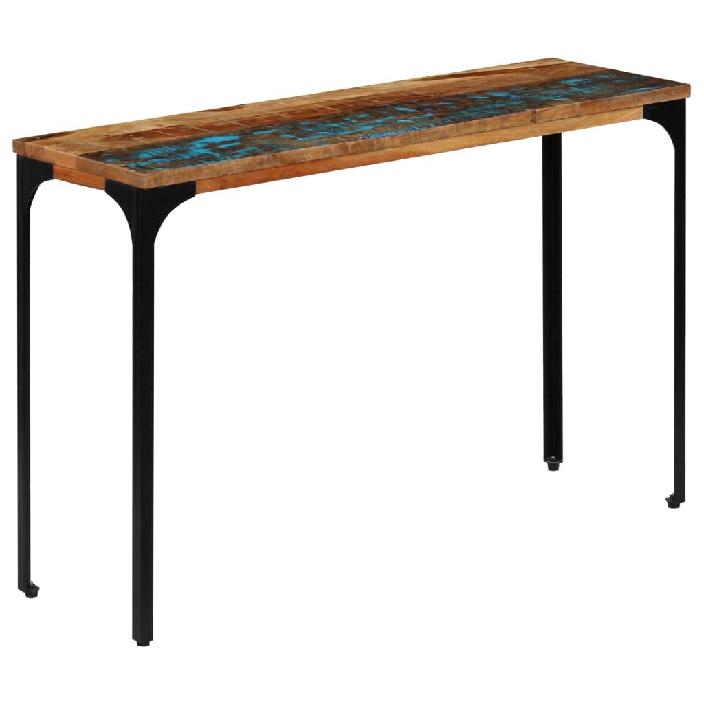 Industrial-Style Sofa Table - Rustic Reclaimed Wood Console Table for Entryway, Hallway & Living Room - 47.2