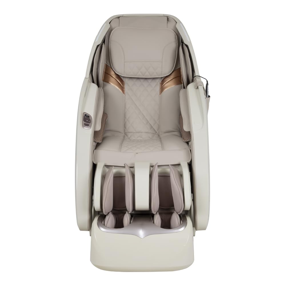 Osaki OS-Pro 3D Tecno Taupe Full Body Massage Chair with 3D SL-Track, Zero Gravity, Lumbar Heating & Bluetooth Speaker - Perfect for Home, Office & Relaxation Therapy