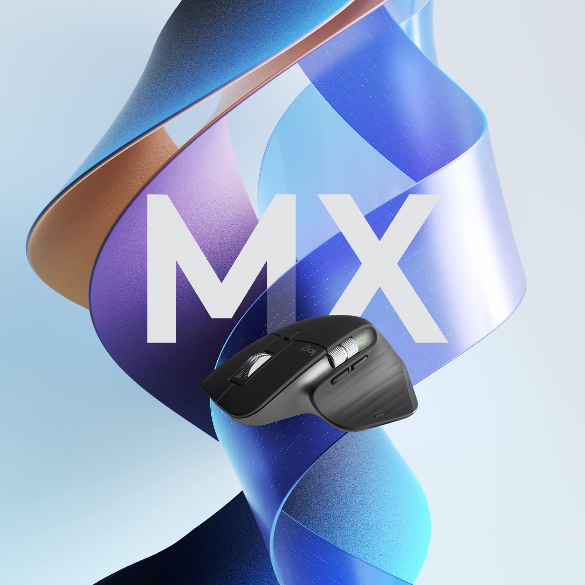 Logitech MX Master 3S Wireless Ergonomic Mouse - Ultra-Fast Scrolling, 8000 DPI Precision, Silent Clicks, Glass Tracking, USB-C & Bluetooth - Compatible with Windows, Linux, Chrome (Pale Grey) - Perfect for Office Work, Graphic Design & Gaming