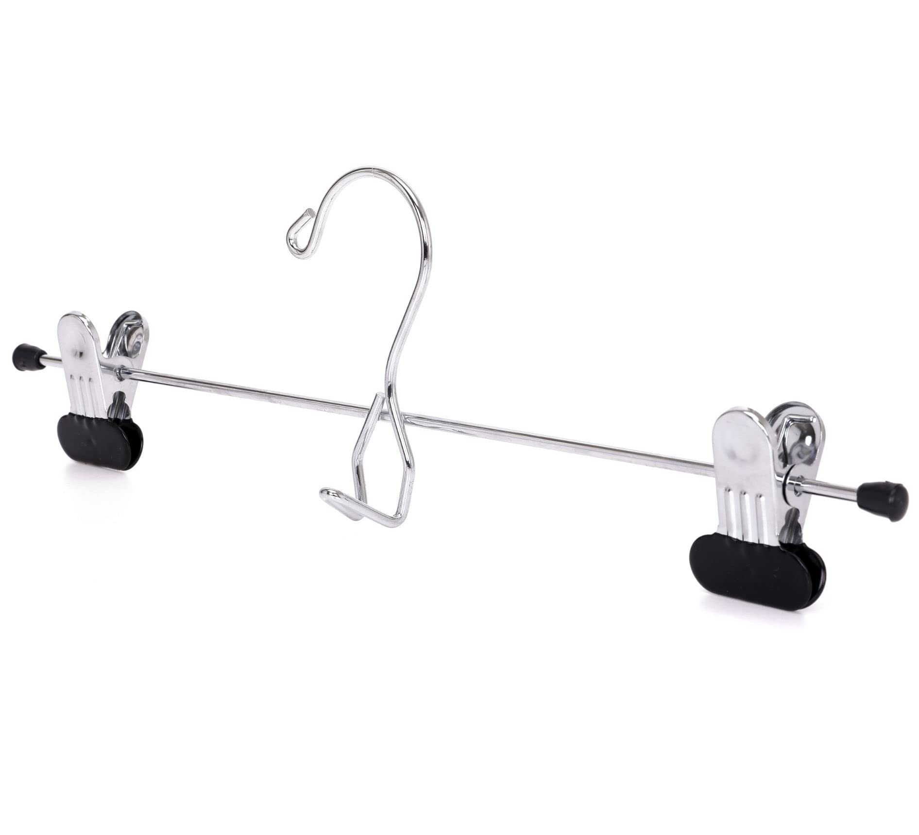 Premium Chrome-Plated Skirt & Slack Hangers - Set of 96 - Space-Saving Closet Organizer for Home & Retail Use