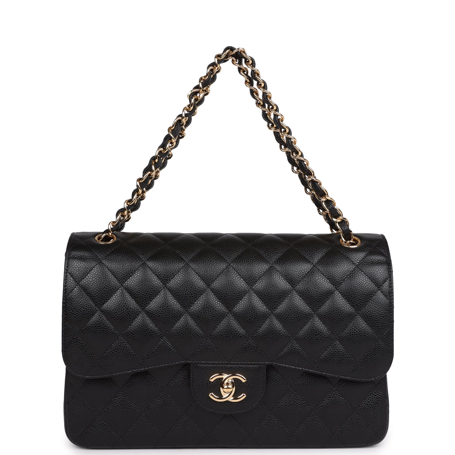 Chanel Jumbo Classic Double Flap Bag Black Caviar Leather with Gold Hardware - Luxury Designer Handbag for Women, Perfect for Parties, Work & Everyday Use