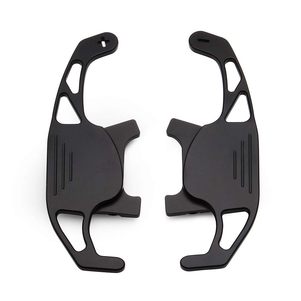 High-Quality Aluminum Paddle Shifters for VW Golf MK7 GTI R R-Line Scirocco (2014-2019) - Black Steering Wheel Shifter Extension - Enhance Driving Performance & Sporty Look