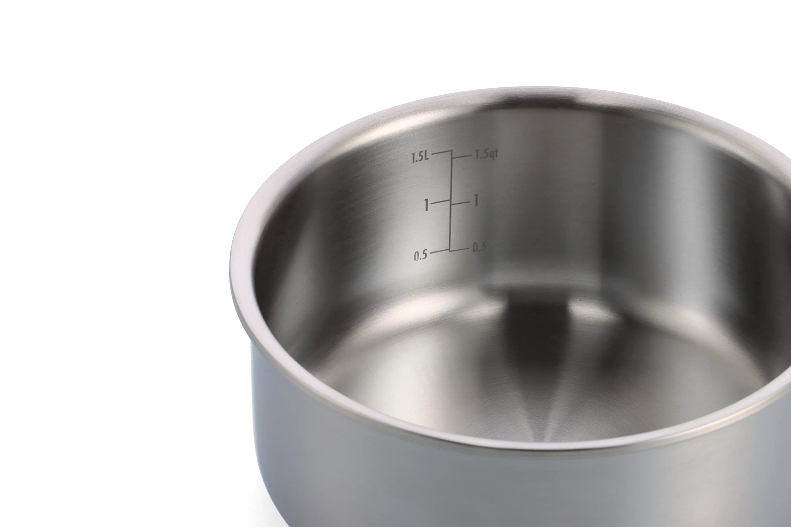 Premium Merten & Storck 14-Piece Tri-Ply Stainless Steel Cookware Set - Professional Pots & Pans with Multi-Clad Construction, Measurement Markings & Drip-Free Pouring Edges | Durable Glass Lids, Induction/Oven/Dishwasher Safe | Perfect for Home Chefs & Professional Kitchens