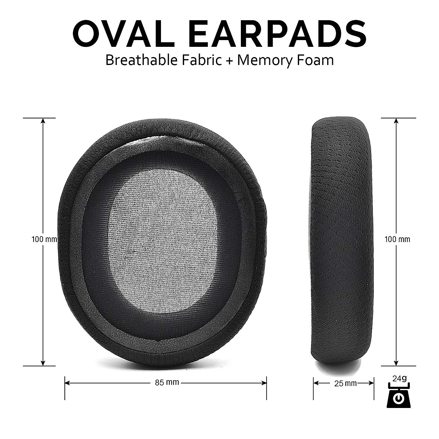 SteelSeries Arctis 1/3/5/7/9/Pro Replacement Ear Pads - Premium Black Fabric Cushions for Wireless Gaming Headsets - Perfect for Long Gaming Sessions & Noise Isolation