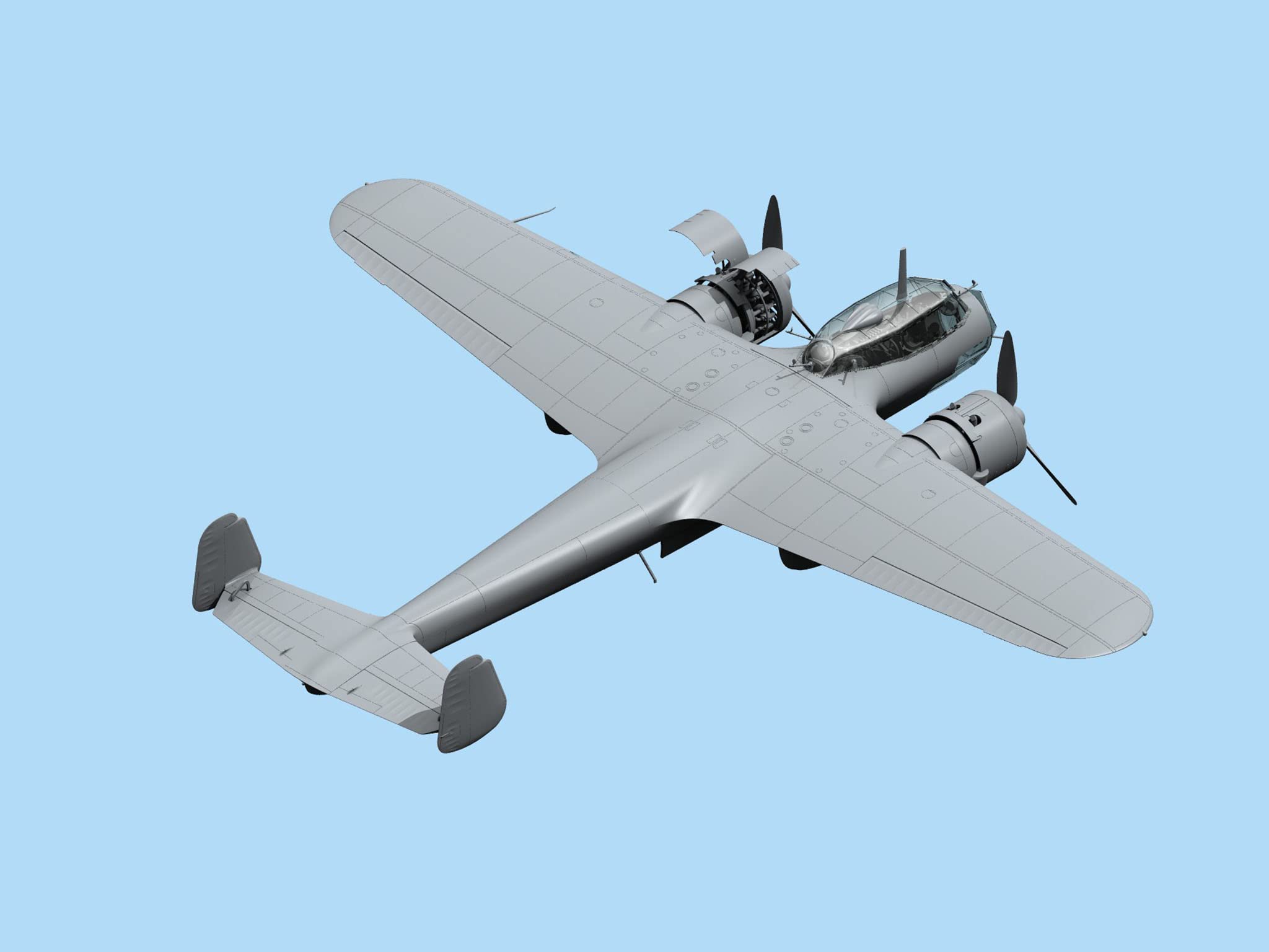 ICM 48244 1:48 Scale Plastic Military Aircraft Model Kit - WWII German Bomber Do 17Z-2 | Perfect for Collectors, Hobbyists & History Enthusiasts | Display, Gift & DIY Project