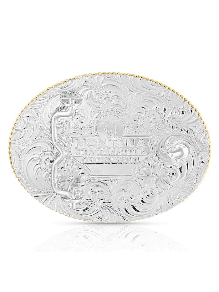Montana Silversmiths G6128 528 Bull Rider Buckle - Genuine Silver Western Belt Buckle for Cowboy Rodeo & Bull Riding Enthusiasts - Perfect for Rodeo Events, Western Fashion & Gift Giving