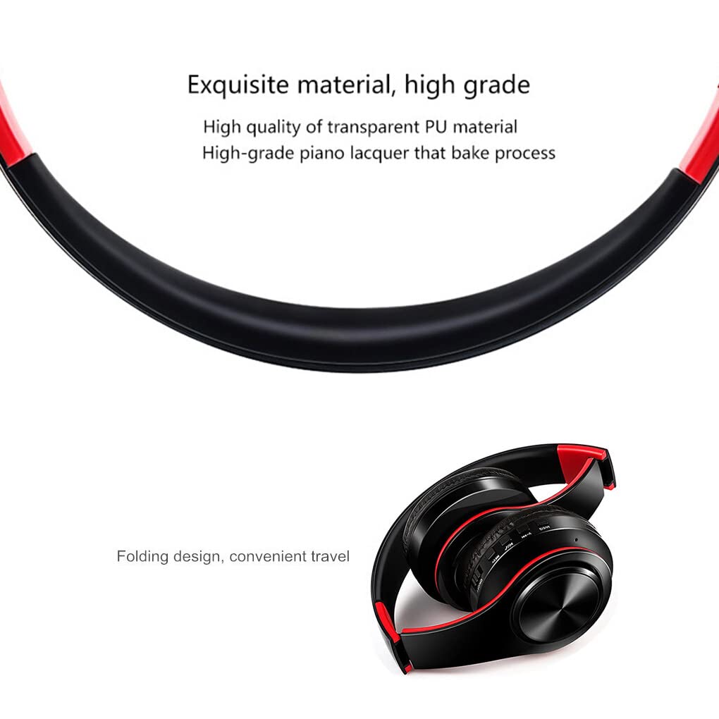 Nilioyul HiFi Stereo Wireless Bluetooth 5.0 Headphones - Noise Cancelling Over-Ear Headset with Mic for Laptop, PC, Mobile Phone (Black Gold) | Perfect for Gaming, Music, Work & Travel