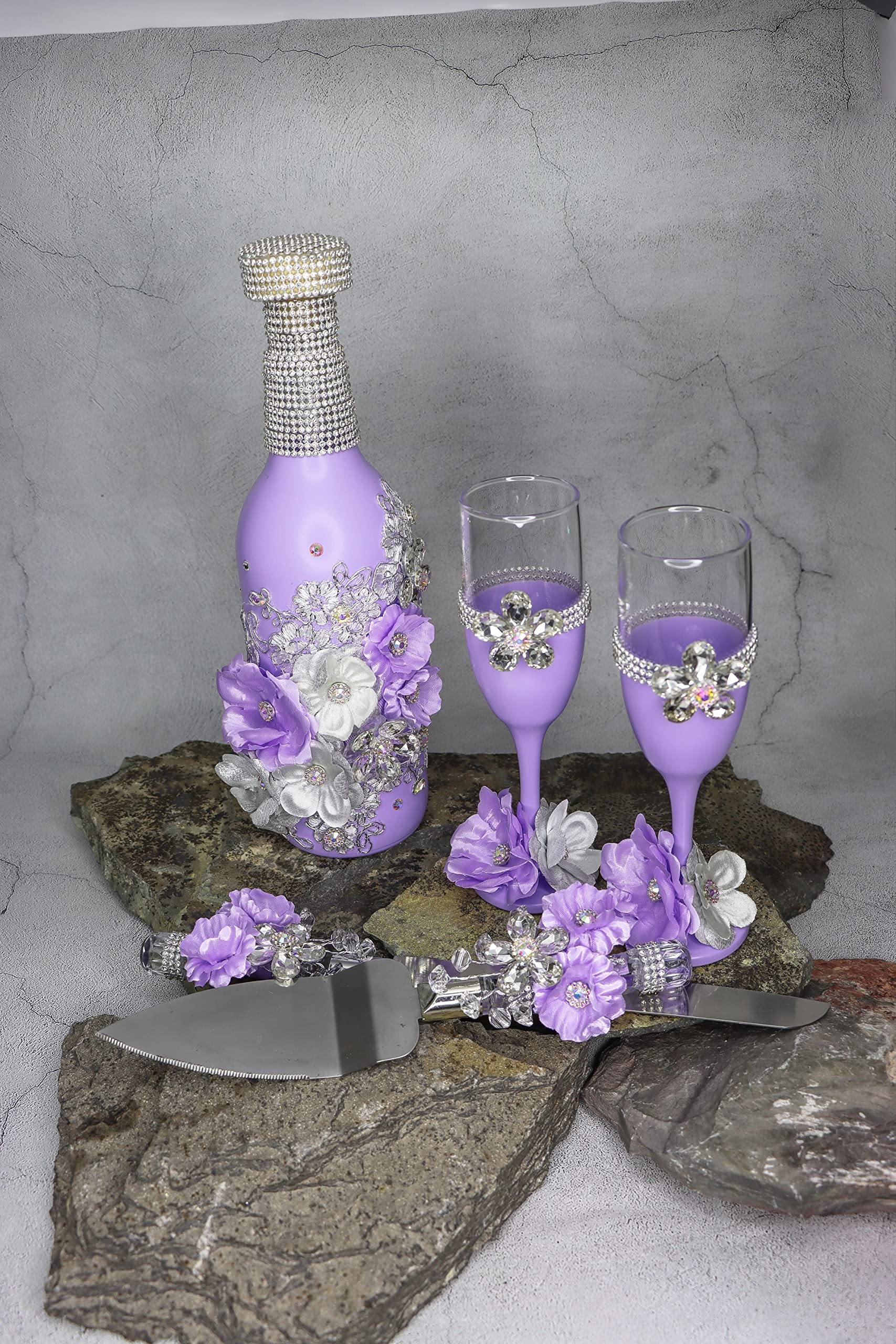 Elegant A&C Quinceañeras & More Champagne Glasses Set - Burgundy Gold Toasting Set for Quinceañera, Sweet 16, Weddings & Special Celebrations - Perfect for Anniversaries, Bridal Showers & Birthday Parties