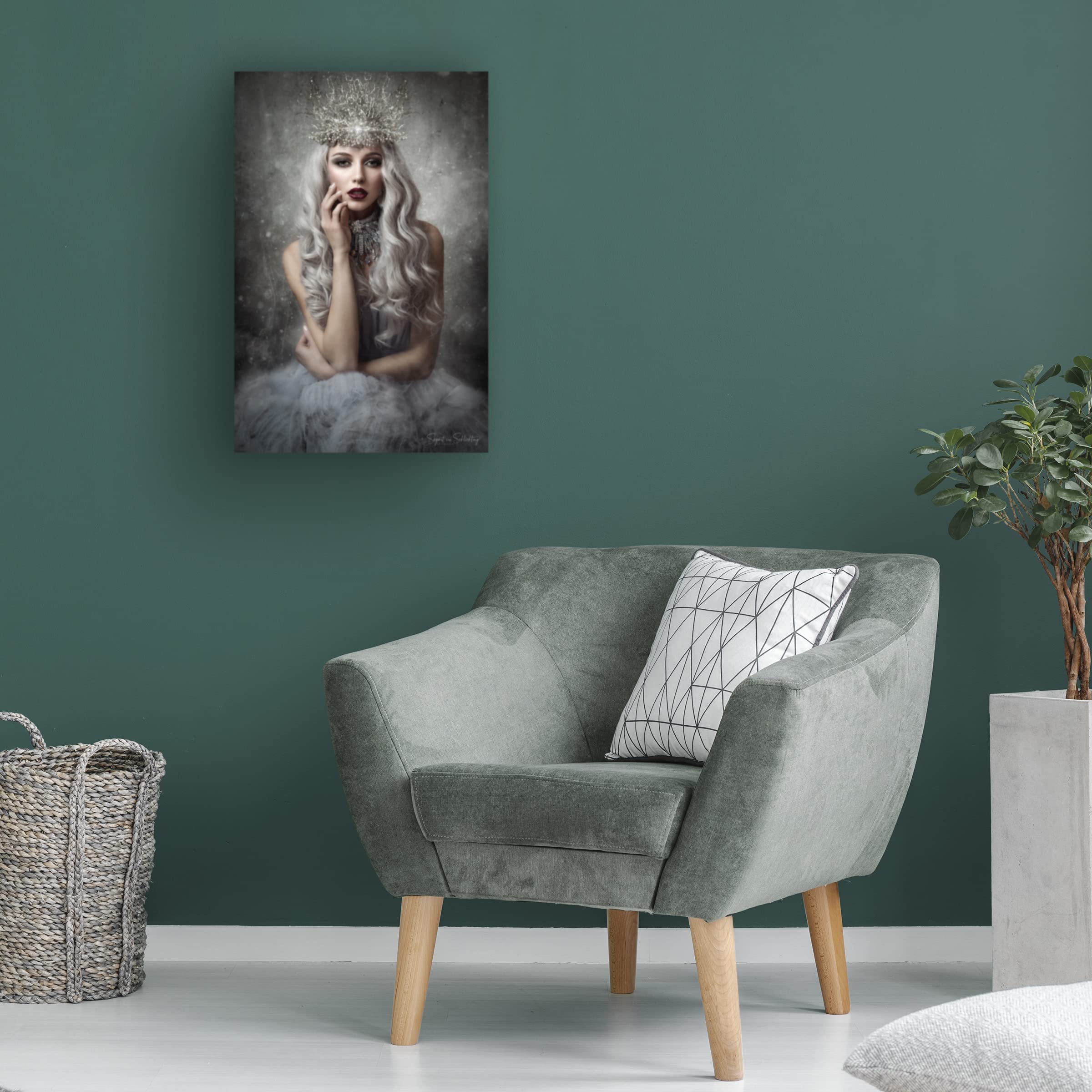 Trademark Fine Art 'Ice Princess' Canvas Art by Siegart - Elegant Disney Princess Wall Decor for Bedroom, Living Room & Nursery