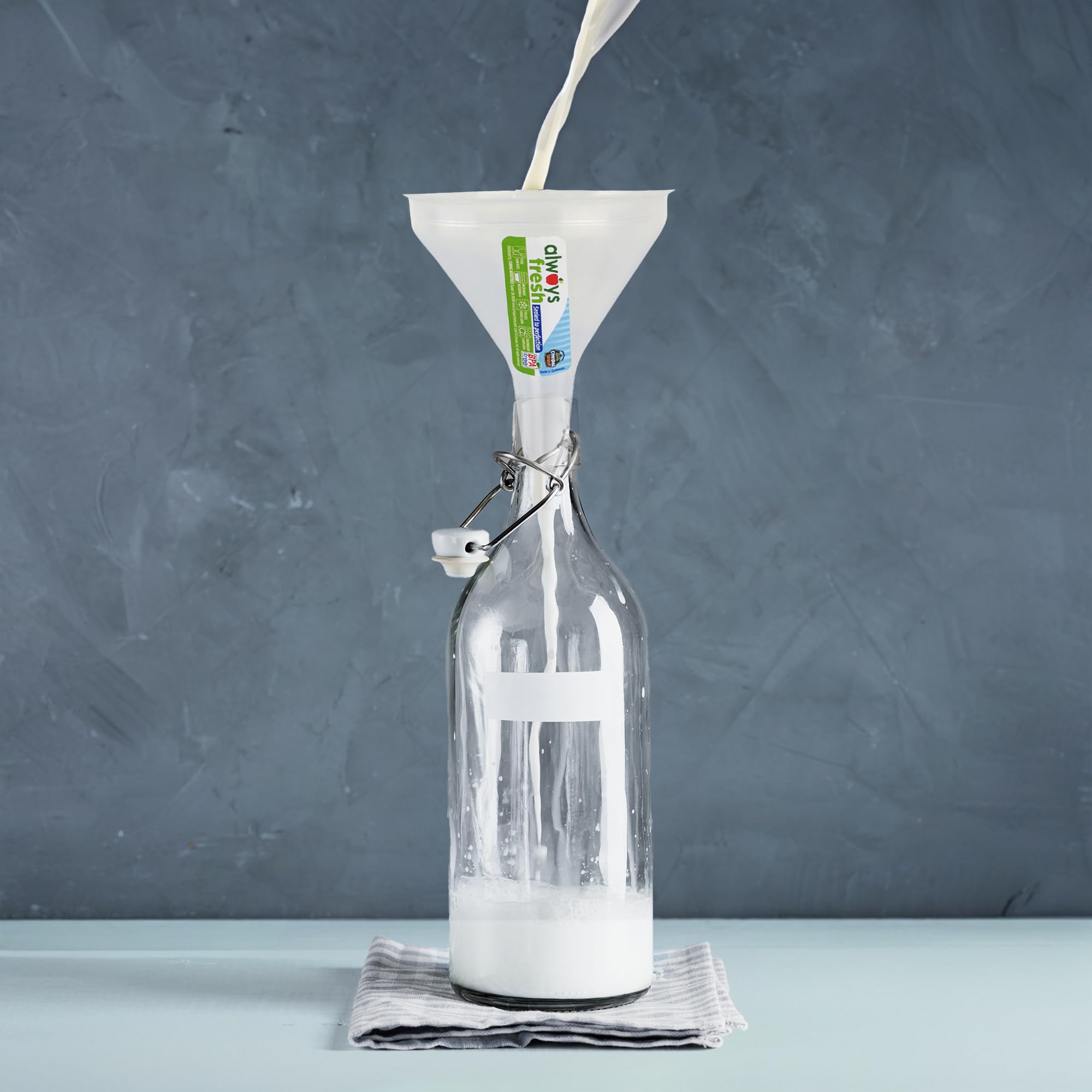 COMPAC HOME Small Funnel - Natural Clear Plastic for Food Storage & Portion Control | Dishwasher & Microwave Safe | Perfect for Baking, Cooking & Meal Prep