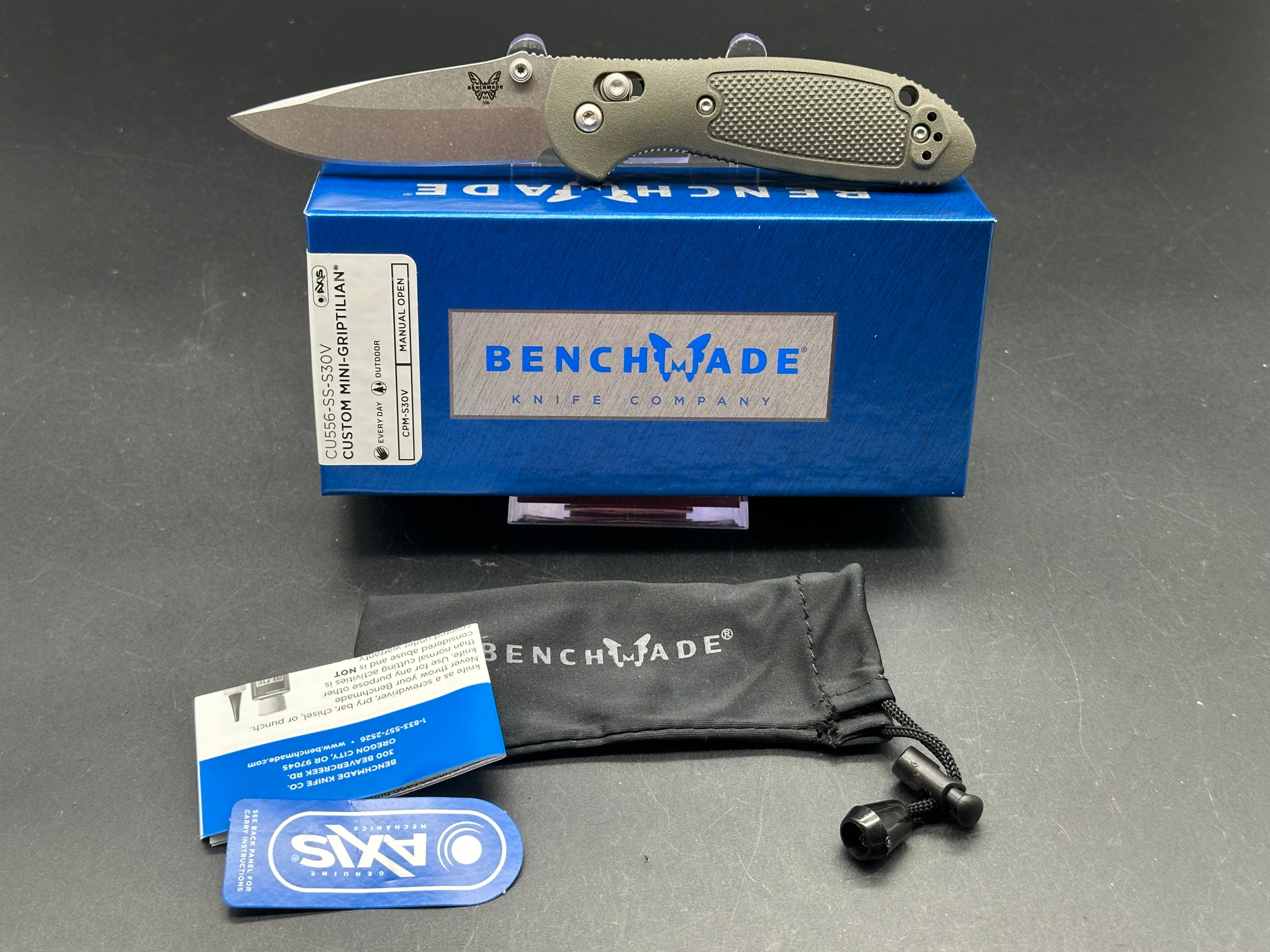 Benchmade Mini Griptilian Custom Folding Knife - 2.91