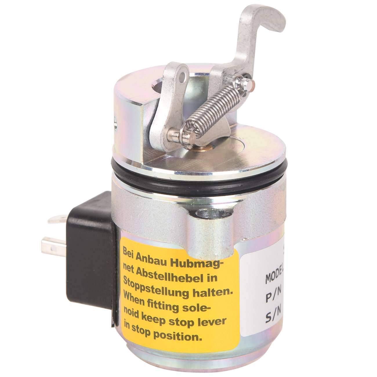 Topaz 04272733 Fuel Shut Off Solenoid Valve Compatible with Deutz BF4M1011F Engine & Bobcat 863 873 Skid Steer Loaders - Replacement Part for Construction Equipment & Agricultural Machinery Maintenance