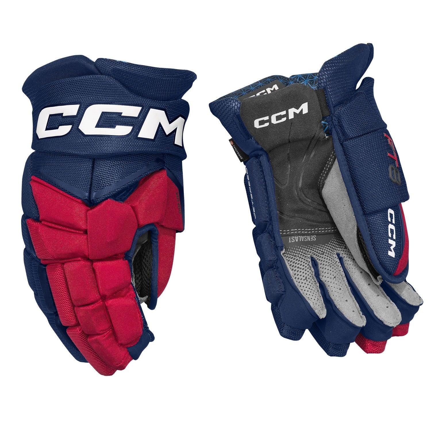 CCM Jetspeed FT8 Senior Hockey Gloves - Premium Ice Hockey Protective Gear for Men - Perfect for Competitive Games & Training Sessions