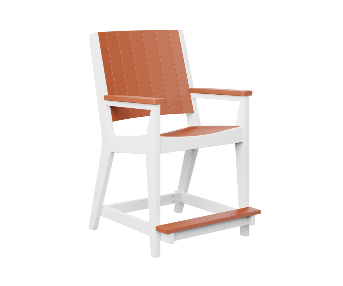 Berlin Gardens Mayhew Chat Counter Chair - Stylish Bar Stool for Kitchen Island, Breakfast Nook & Home Decor - Durable Indoor/Outdoor Use