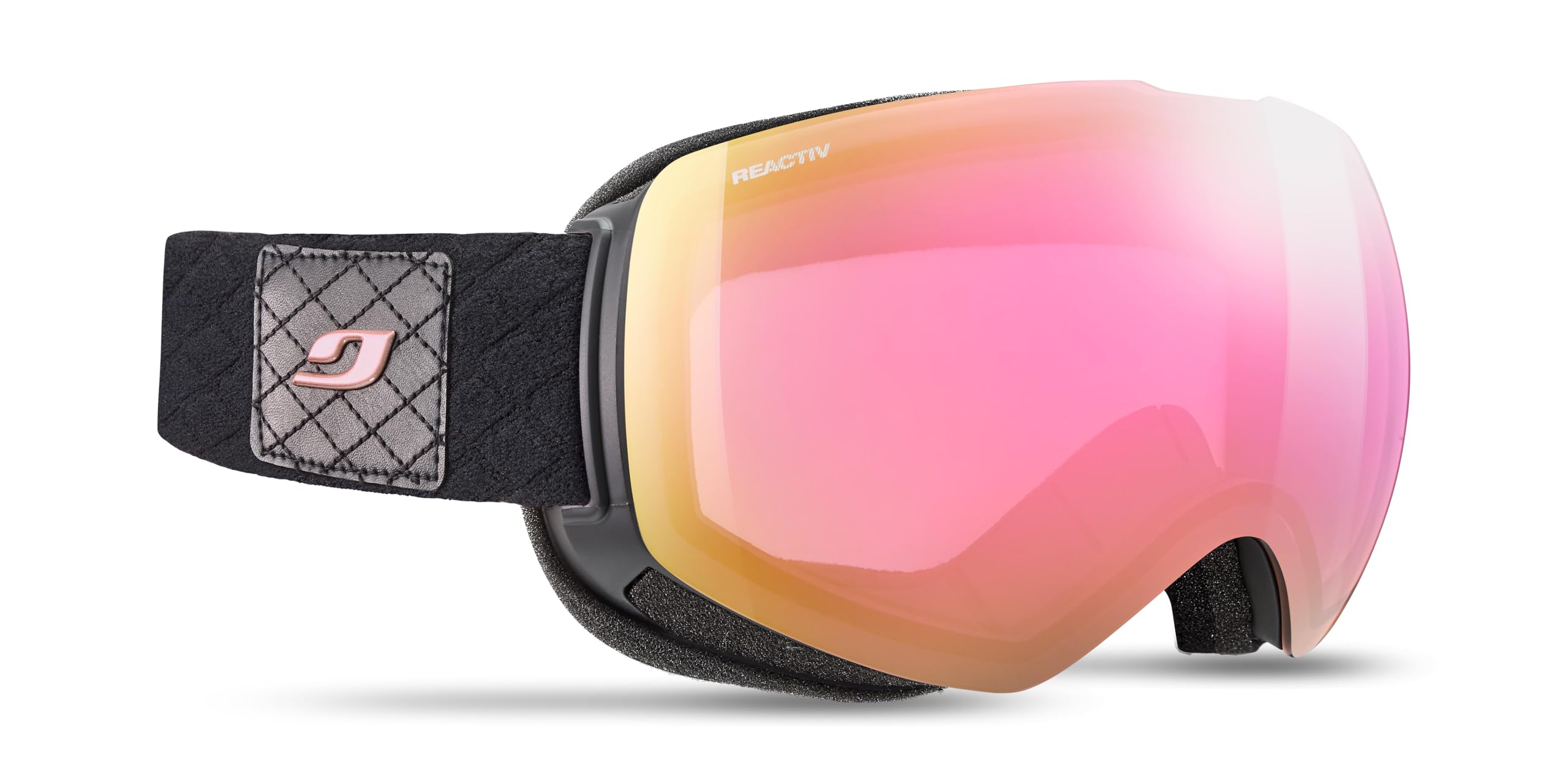 Julbo Shadow Masque DE Ski Goggles for Women - Black/Rose - UV Protection, Anti-Fog Lens - Perfect for Skiing, Snowboarding & Winter Sports
