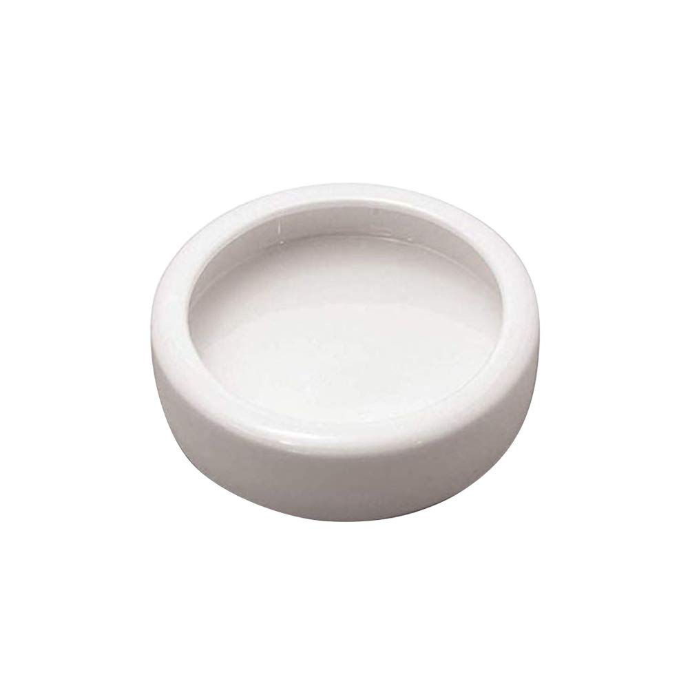 POPETPOP 2-Pack Ceramic Shrimp Feeding Bowls - Round Food Dish for Shrimp, Crawfish & Aquatic Pets - Perfect for Aquarium, Fish Tank & Aquatic Habitat Use