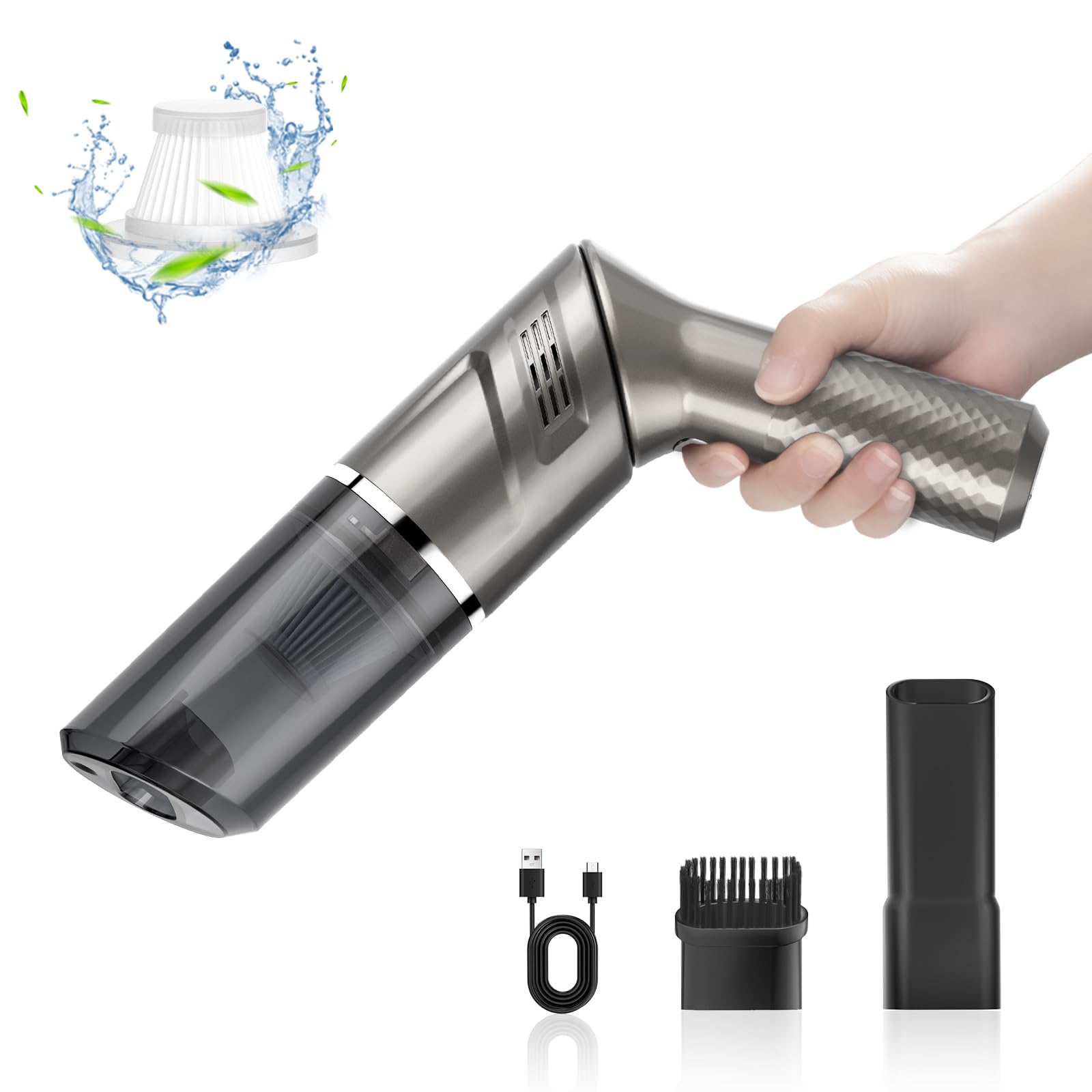 Cordless Handheld Car Vacuum Cleaner 120W - Portable for Home, Car & Office