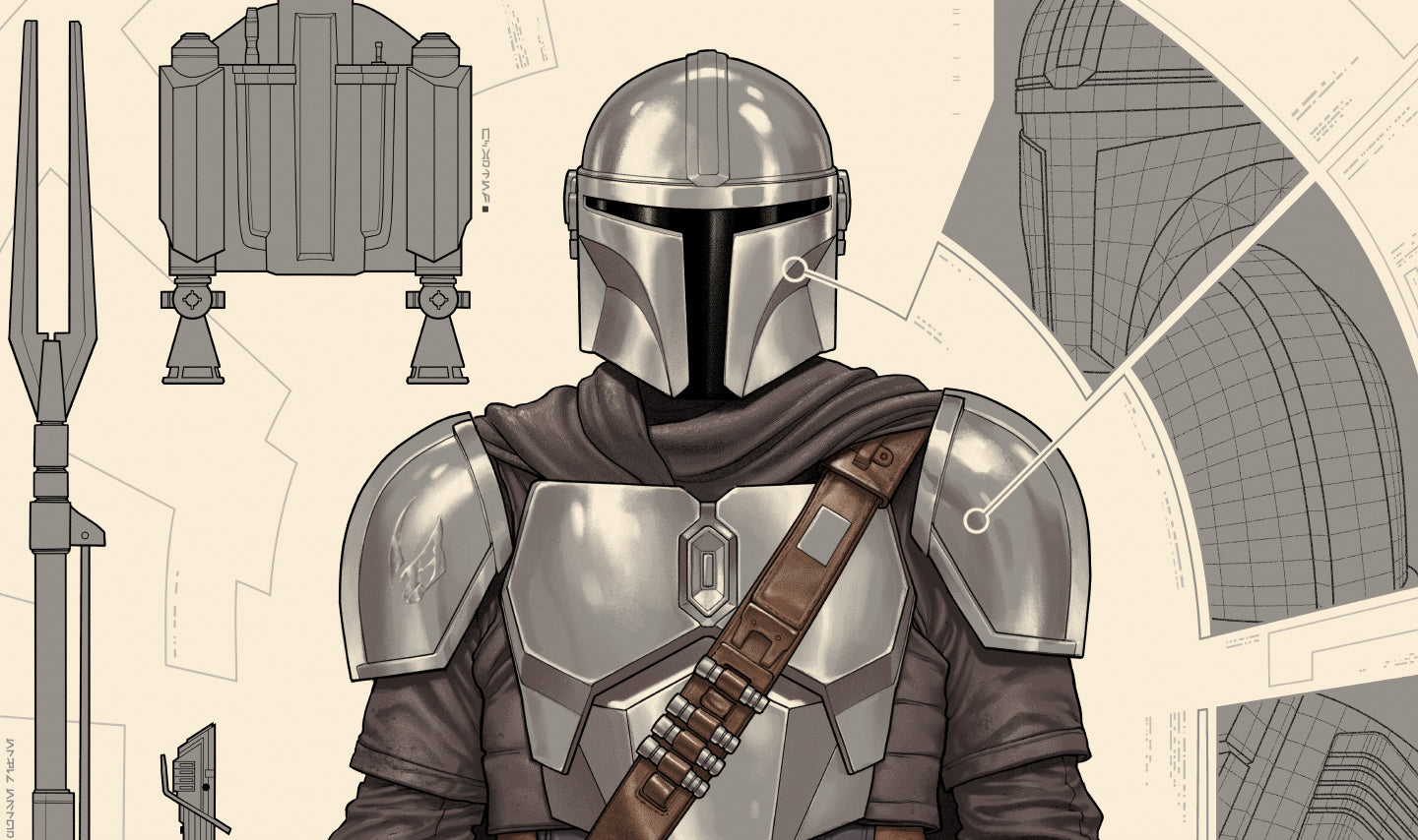 The Mandalorian Poster - Premium Star Wars Wall Art for Home & Office Decor - Perfect for Fans, Gifts & Collectibles