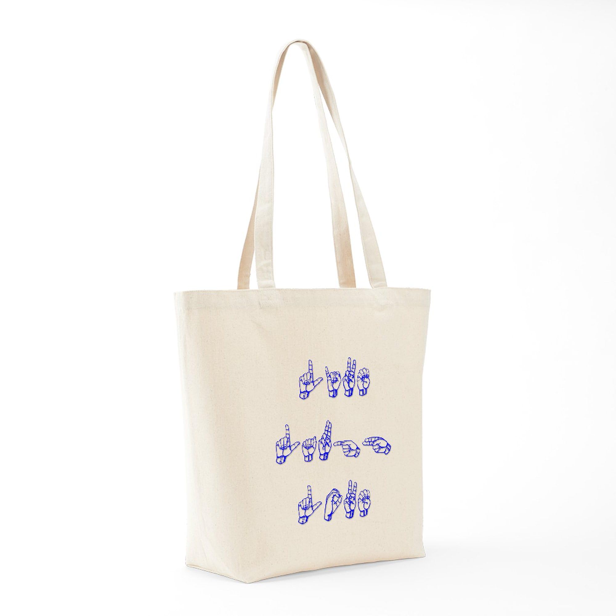 Live Laugh Love Vertical Tote Bag - Natural Canvas Reusable Shopping Bag for Groceries, Beach & Everyday Use | Eco-Friendly Cotton Tote with Inspirational Quote