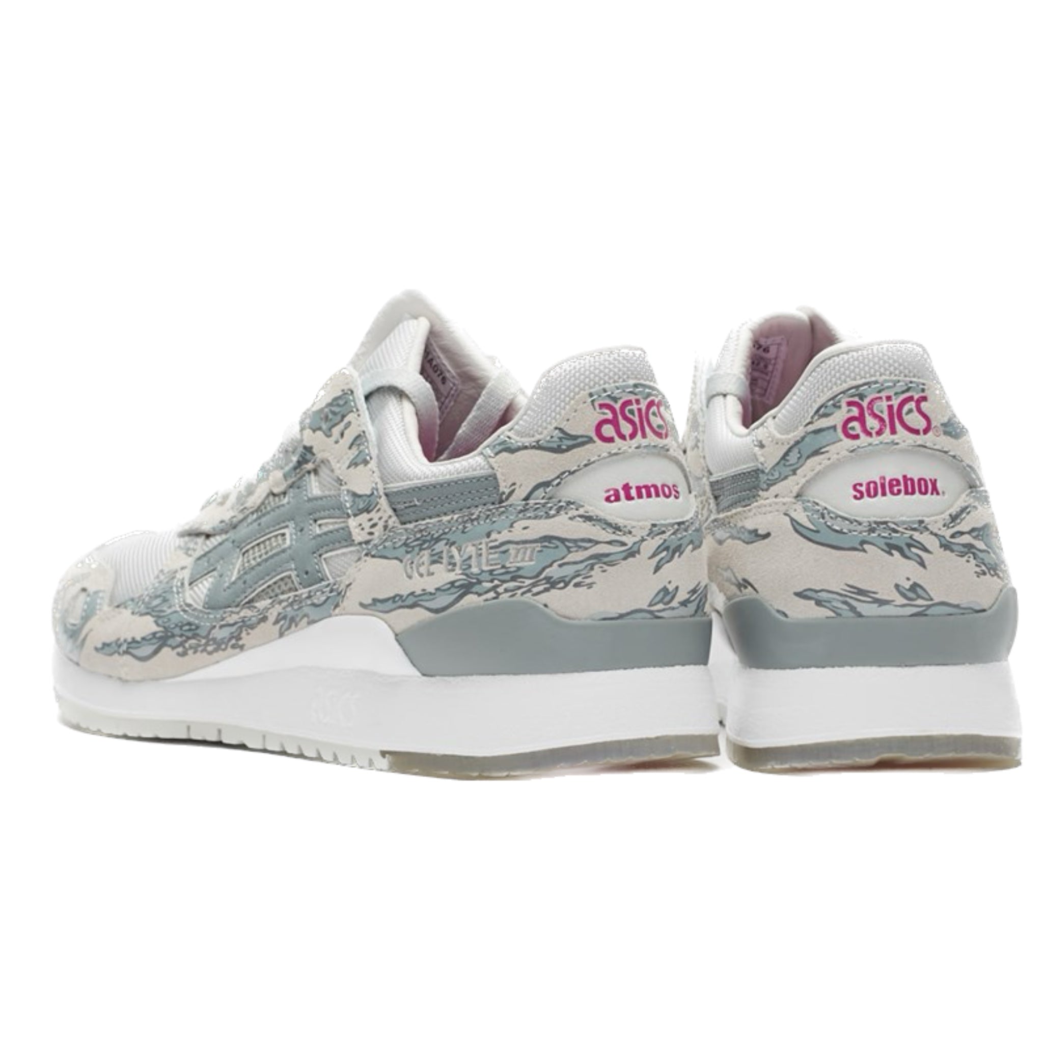 Asics Gel Lyte III Atmos x Solebox Grey Purple Running Shoes - Men's Retro Sneakers for Jogging, Gym & Streetwear Fashion