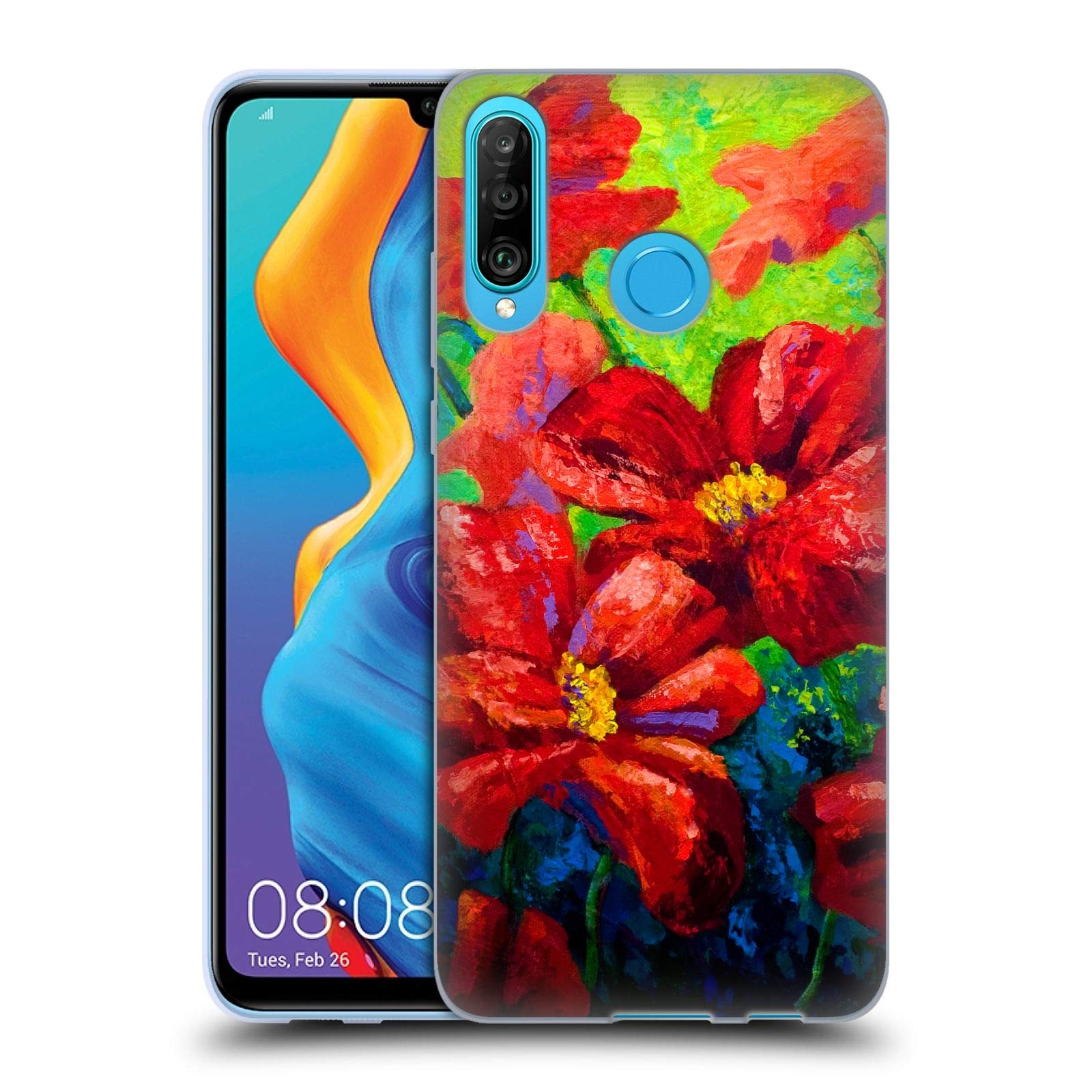 Officially Licensed Marion Rose Corn Flower Soft Gel Case for Huawei P30 Lite/Nova 4e - Cute Floral Phone Cover for Women, Girls | Perfect Gift for Birthday, Valentine's Day & Everyday Protection