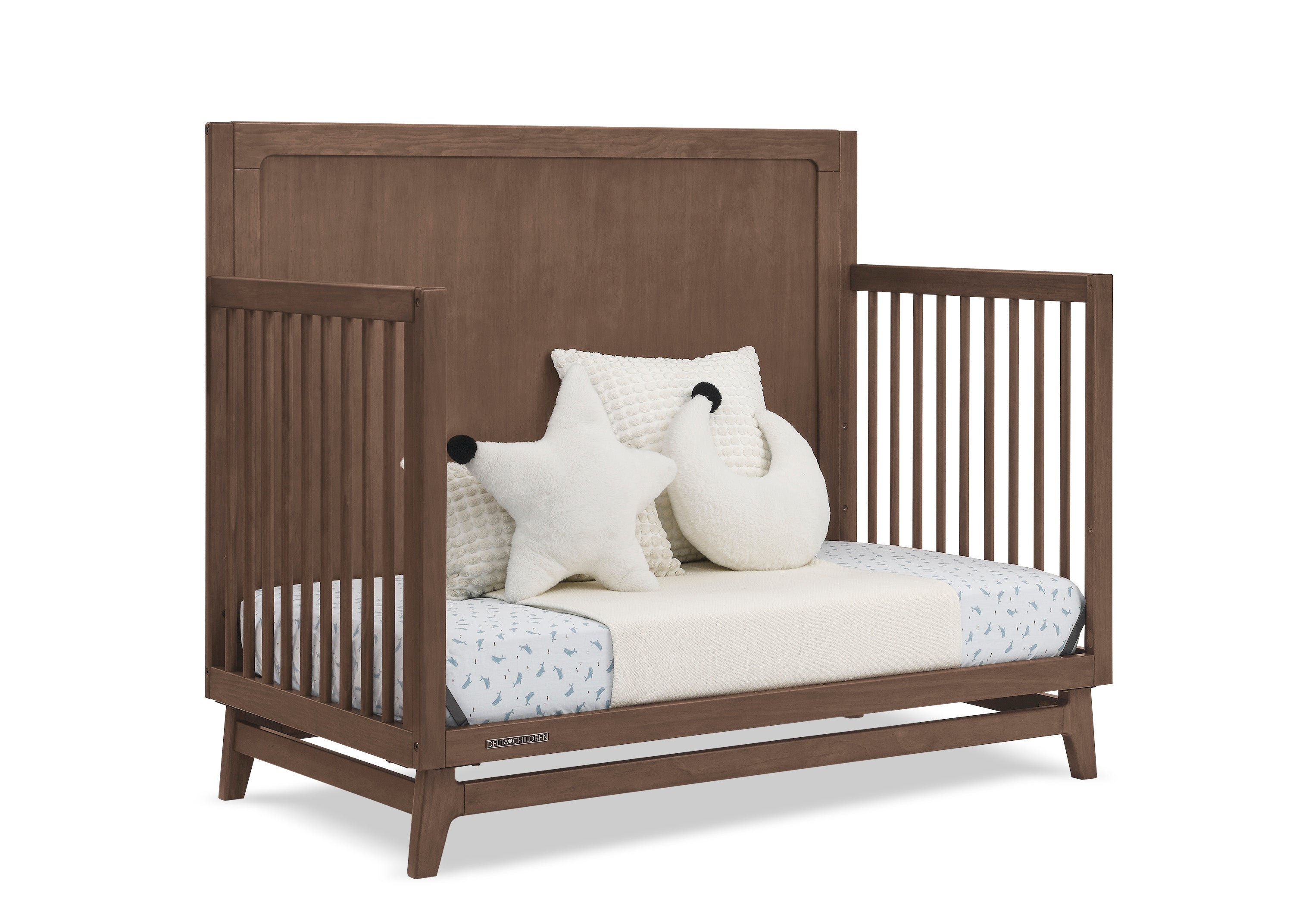 Convertible 6-in-1 Baby Crib by Spencer - Nursery Furniture That Grows with Your Child from Newborn to Toddler Bed