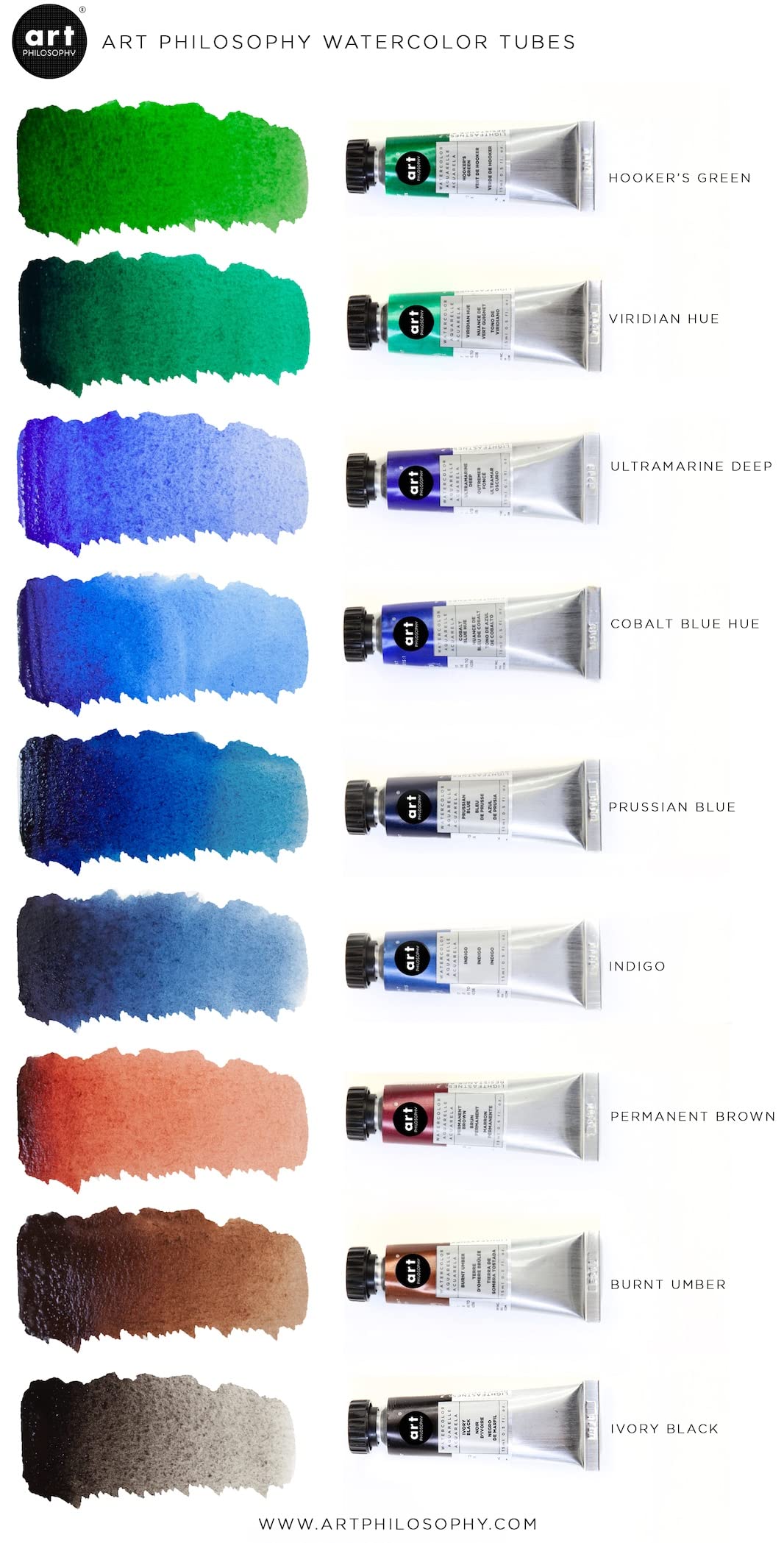 Art Philosophy® Professional Artist Grade Watercolor Paint Tubes - Permanent Yellow Deep (20ml) | Vibrant Pigments for Watercolor Painting, Illustration & Calligraphy | Studio & Outdoor Use