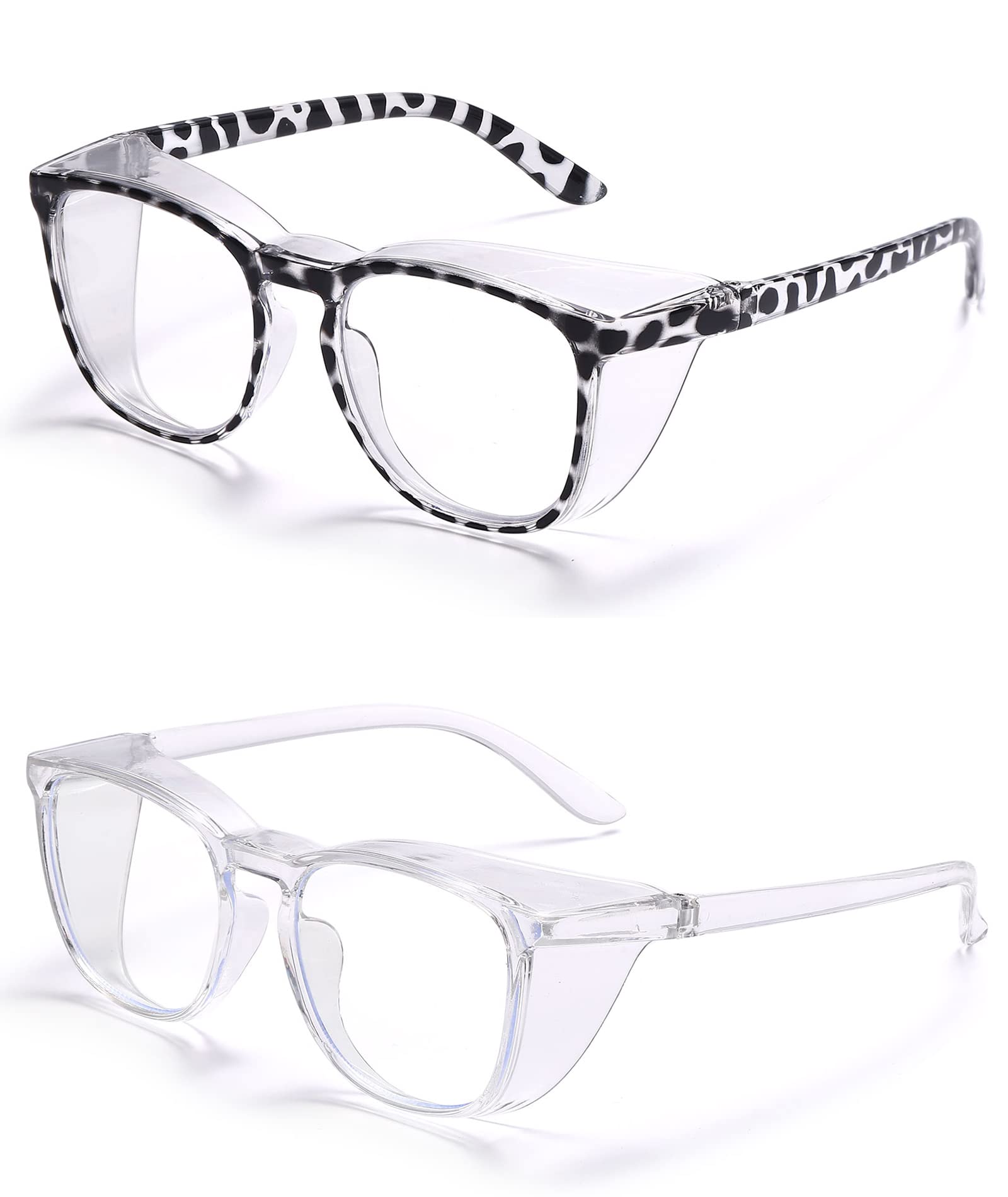 Rmerom Safety Glasses - ANSI Z87.1 Certified Anti-Fog, Blue Light Blocking, UV400 Protection Goggles for Men & Women - Dustproof Work Glasses for Construction, Lab, Woodworking & Computer Use