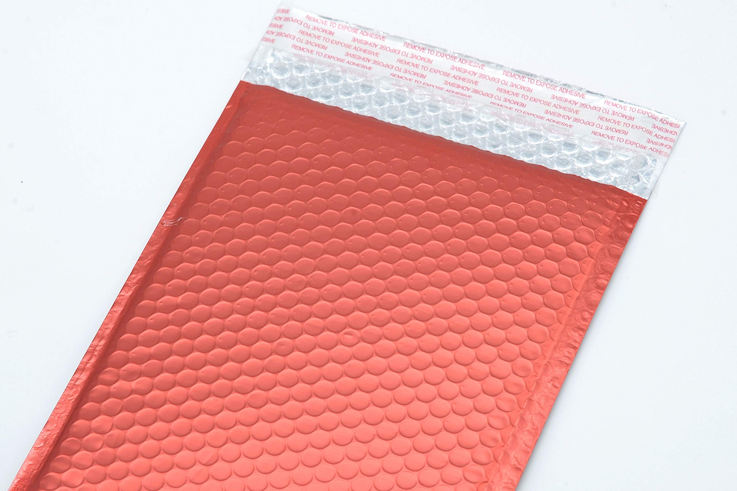 ProLine Matte Metallic Red Bubble Padded Mailers 6x10 Inch - 500 Self Seal Padded Envelopes for Shipping, Ecommerce & Small Business - Perfect for Jewelry, Cosmetics & Fragile Items Protection