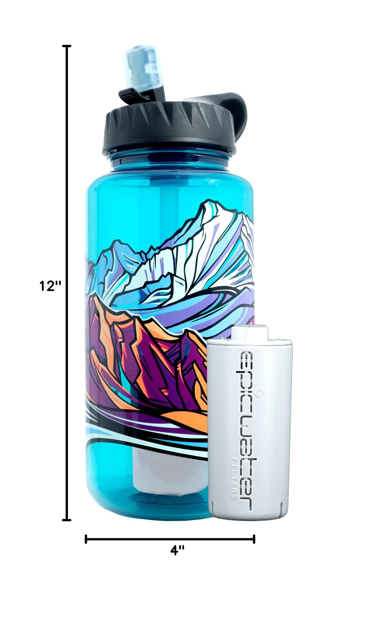 **Nalgene OG Water Bottle with Built-in Filter – BPA Free, USA Made – Removes 99.99% Contaminants, Forever Chemicals & Tap Water Impurities – 32 oz – Perfect for Hiking, Camping & Everyday Hydration**