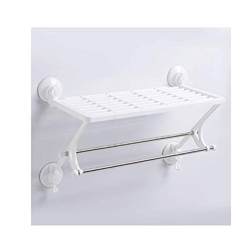 XJJZS Vacuum Suction Cup Towel Bar - Removable Shower Mat Rod, Adhesive Towel Rack for Bathroom & Shower Door - Perfect for Small Spaces, Apartments, and RVs