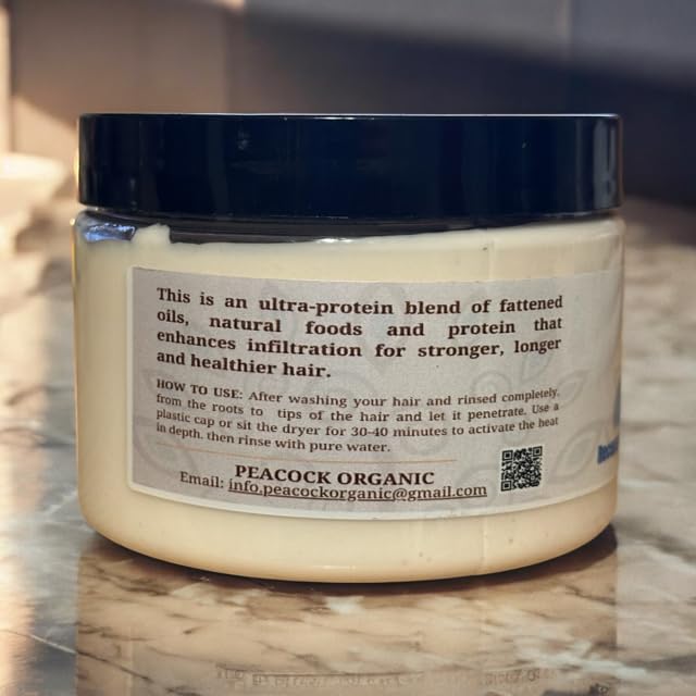 Intense Protein Deep Treatment Hair Mask - Repair & Strengthen Damaged Hair with Protein Power - Deep Conditioner for Dry, Brittle Hair - 12 oz | Perfect for Post-Color, Heat Styling & Chemical Damage Recovery