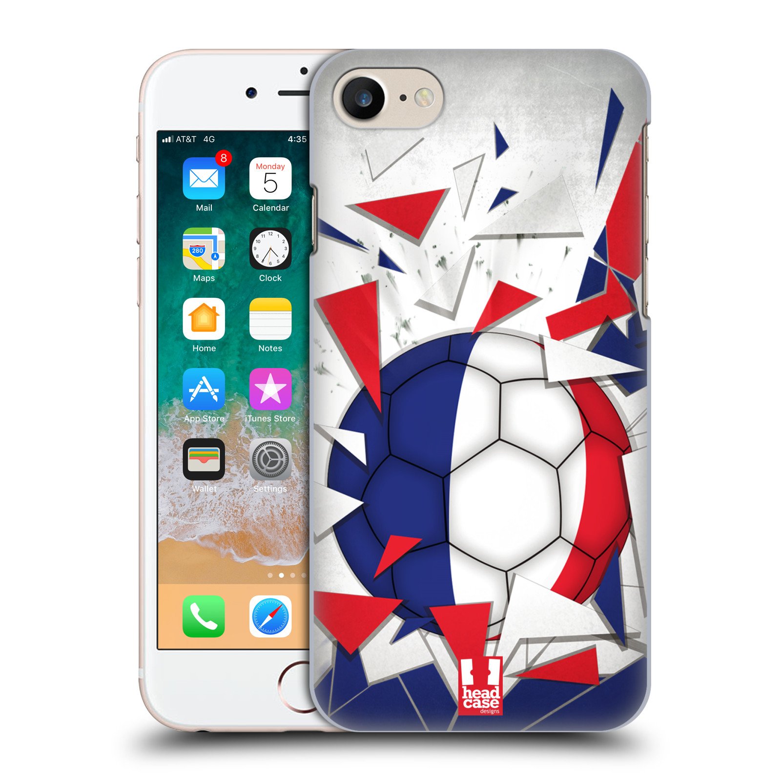 France Football Breaker Hard Back Case for Apple iPhone 7/8/SE (2020 & 2022) - Durable Phone Cover with Team Design | Perfect for Soccer Fans & Game Days