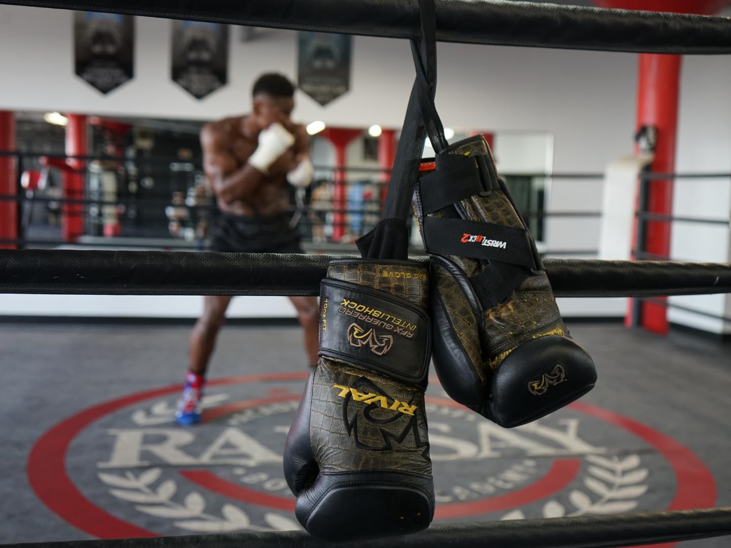 RIVAL RFX-Guerrero D3O Intelli-Shock Boxing Bag Gloves - Croc Skin Edition with Wrist Lock 2 V-Strap System & 15° Angled Cuff - Perfect for Heavy Bag Training, MMA, Kickboxing, and Fitness Workouts