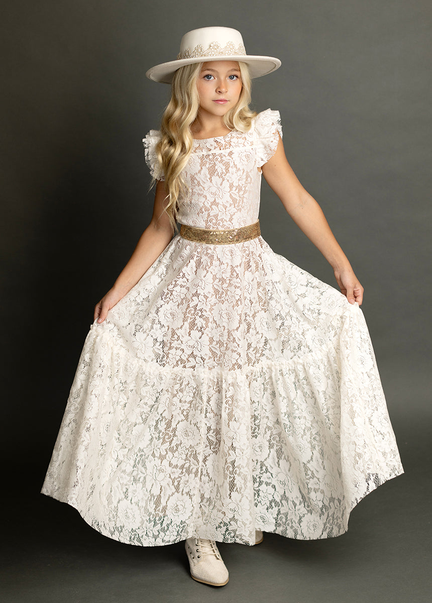 Angie Dress in Cream - Elegant Women's Party & Wedding Guest Dress for Special Occasions