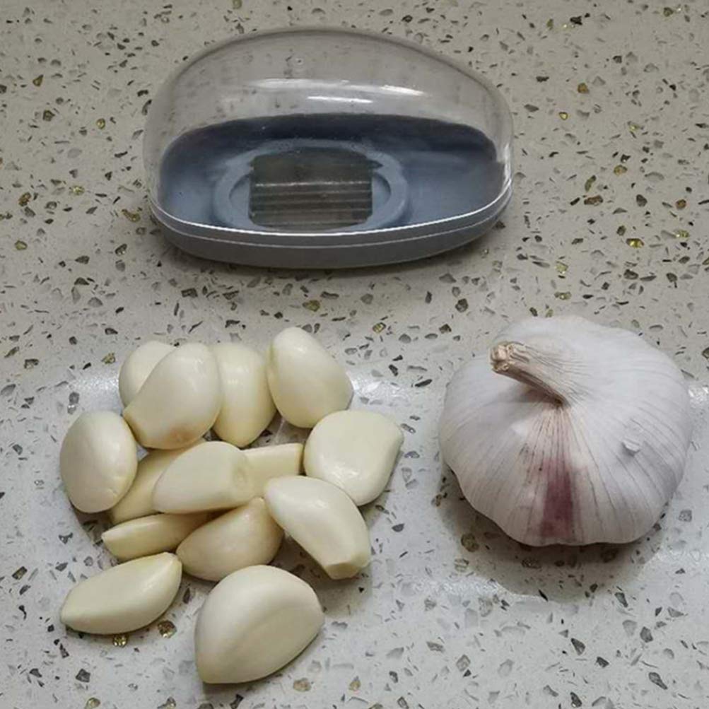 Hemoton Stainless Steel Garlic Press - Heavy Duty Garlic Mincer & Crusher for Kitchen - Easy Clean Garlic Grinder for Cooking, Salad, Pasta & More - Perfect Kitchen Gadget & Household Food Processor