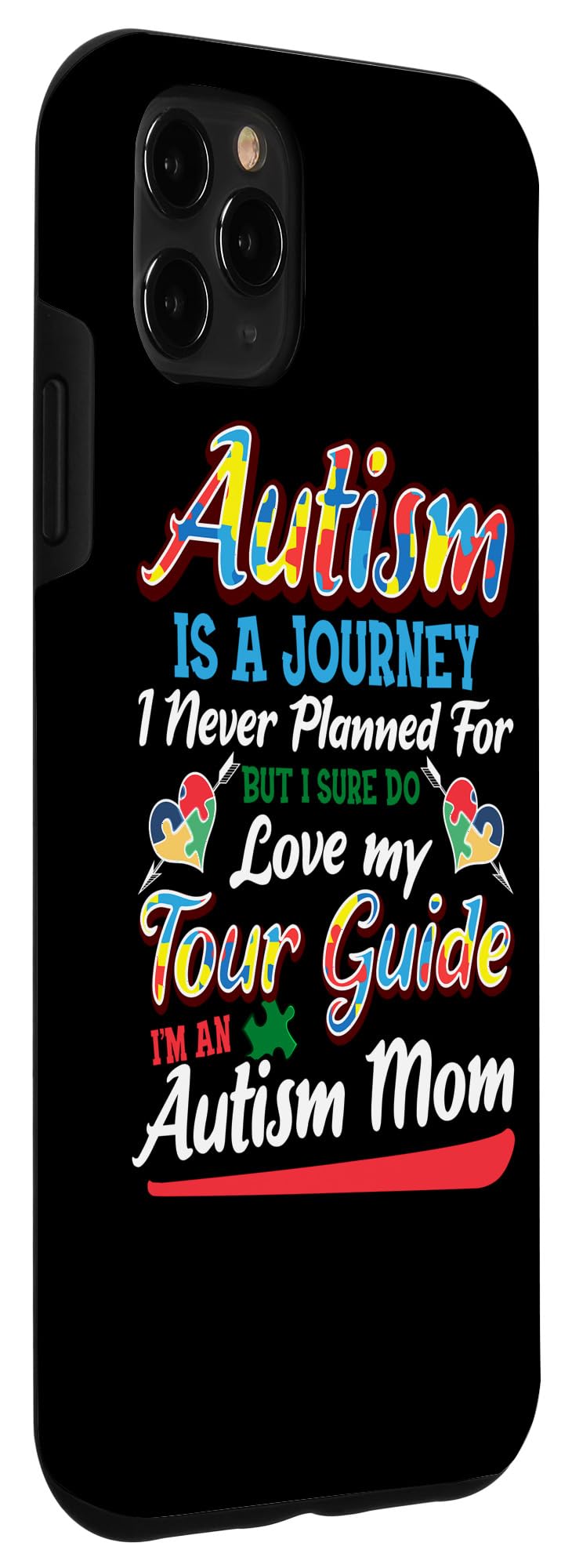 iPhone 11 Pro Max Autism Awareness Phone Case - Support Autism Moms & Journey - Durable Protective Cover for Daily Use, Work & School