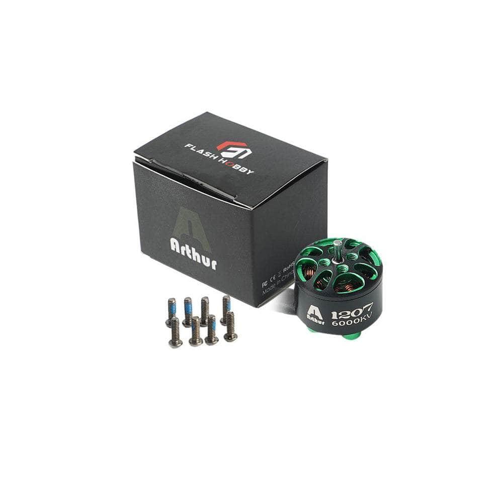 Flash Hobby Arthur 1207 5200Kv Brushless Micro Motor - 1.5mm Shaft for FPV Drones, RC Cars & DIY Robotics Projects - High Performance Mini Motor for Racing and Hobbyist Applications