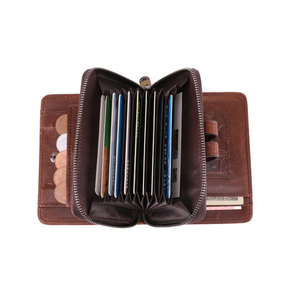 Premium Men's RFID Blocking Genuine Leather Bifold Wallet - Slim & Secure for Everyday Use, Travel & Business