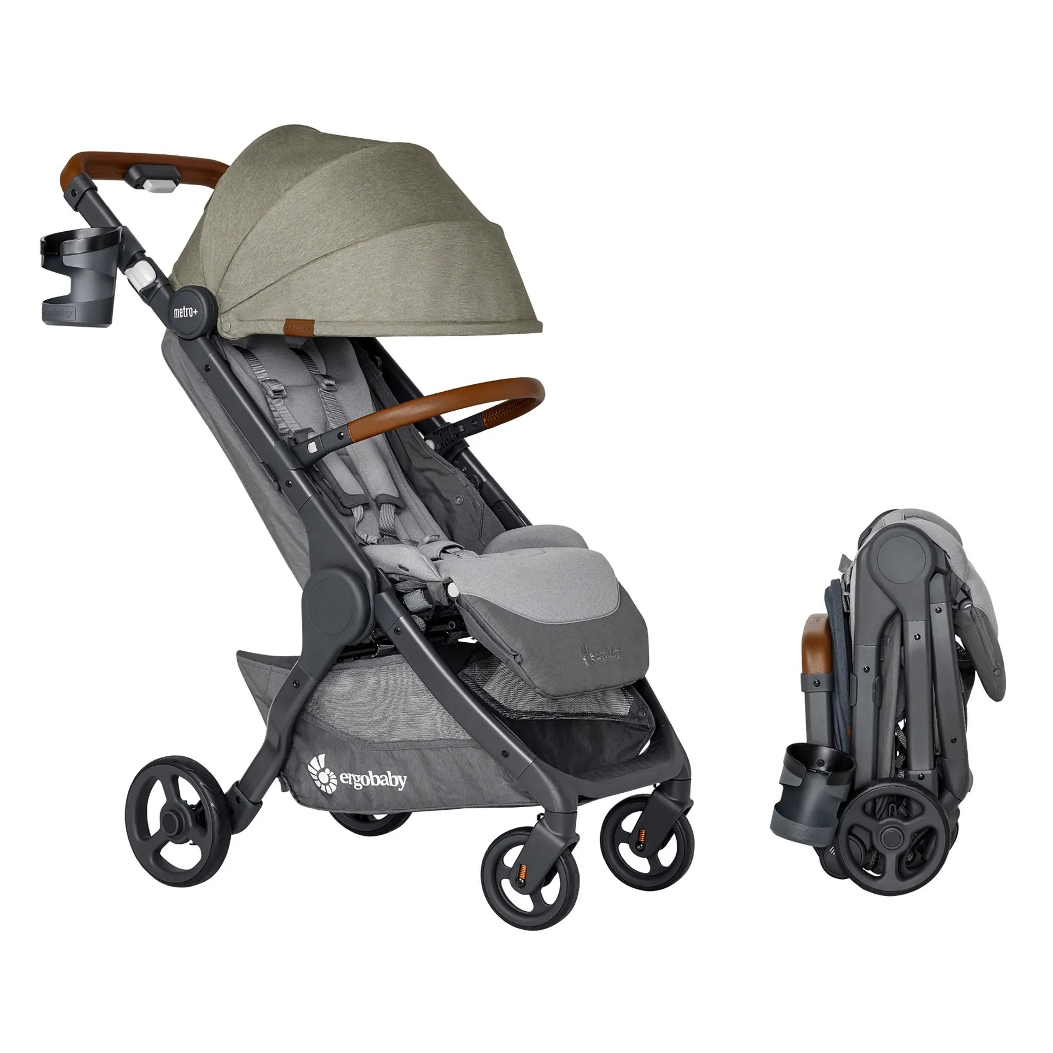Metro+ Deluxe Compact Lightweight City Stroller for Urban Travel - Empire State Green | Perfect for Commuting, Shopping & City Adventures with Baby