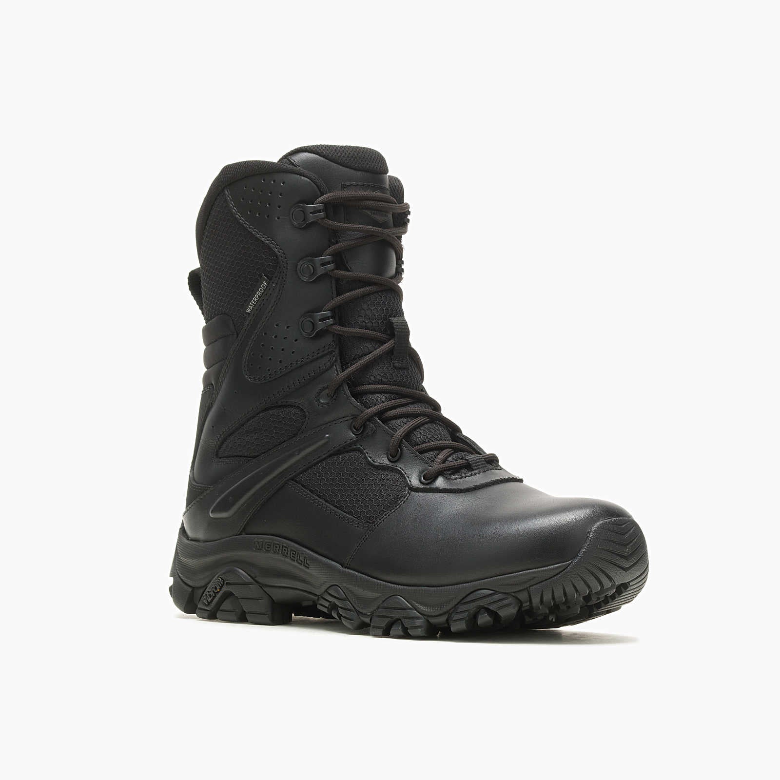 Moab 3 Response 8 Men's Tactical Work Boots - Waterproof, Slip Resistant, Comfortable for Outdoor, Hiking & Construction Work - Tactical Black