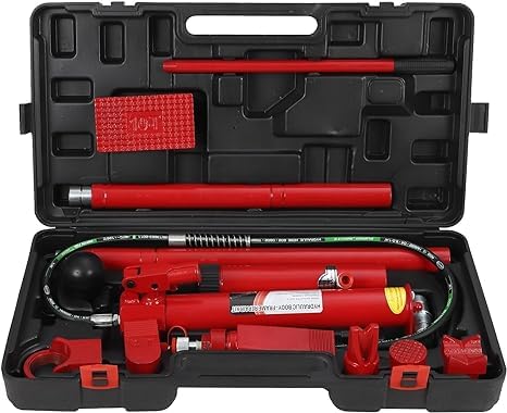 20 Ton Porta Power Hydraulic Jack Kit - 3.9ft Oil Hose, Auto Body Frame Repair Tool with Storage Case for Car, Truck & Farm Equipment | Perfect for Garage Repairs, Collision Fixes & Heavy Duty Maintenance