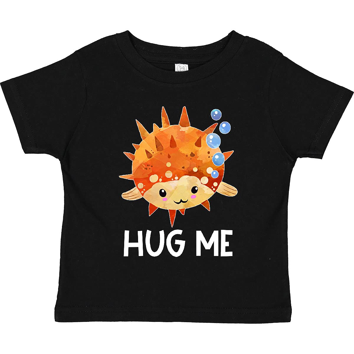 Inktastic Cute Pufferfish with Bubbles Toddler T-Shirt - Soft Cotton Kids Tee for Boys & Girls - Perfect for Playdates, Beach Trips & Family Photos
