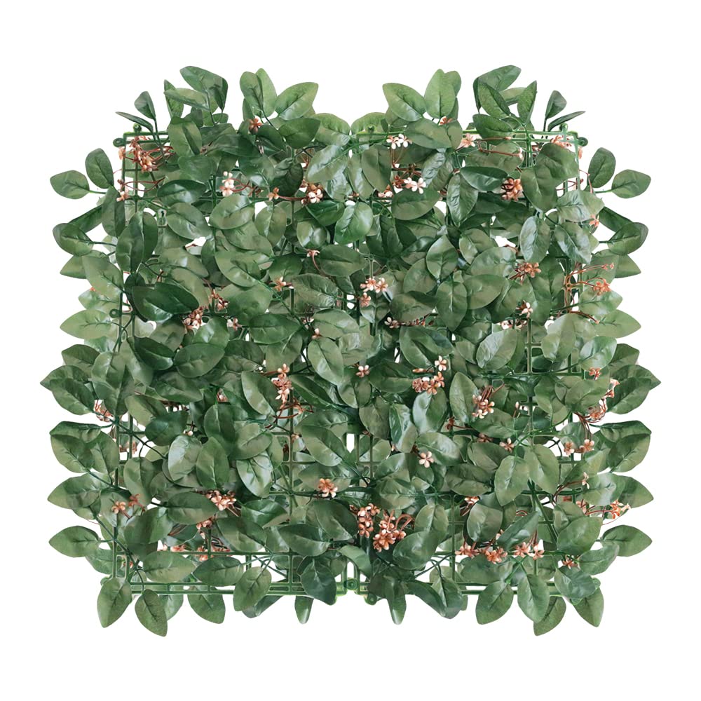 Goasis Artificial Boxwood Hedge Fence Panels - 4 Pack Premium Privacy Screen for Outdoor & Indoor Use - UV Resistant Topiary Plants for Garden Fencing, Backyard Decor, and Greenery Walls - Perfect for Patio Privacy, Poolside Landscaping, and Home Exterior Design