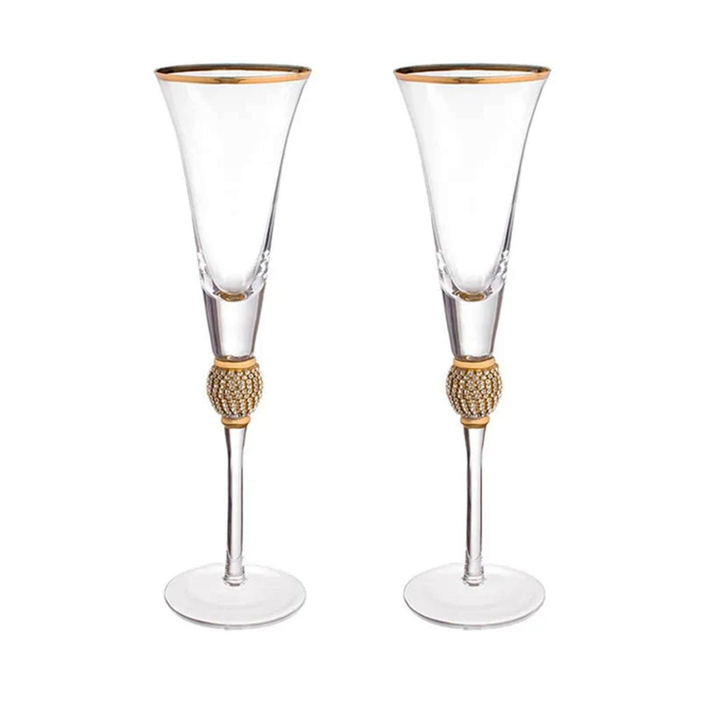 Lerato Pure Flute Glasses - Elegant Champagne Glasses for Weddings, Parties & Special Occasions | Premium Crystal Glassware for Sparkling Wine & Cocktails