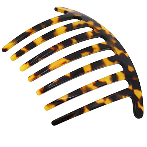 Camila Paris CP3184 French Handmade Side Comb - Rounded Hair Clip for Women | Strong Hold Hair Accessories for Bun, Chignon & Updo Styling | Decorative French Twist Comb | Made in France | Perfect for Weddings, Prom & Formal Events