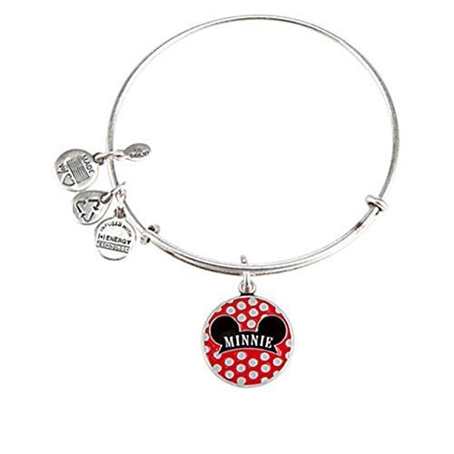 Disney Parks Alex and Ani Minnie Mouse Ears Silver Charm Bracelet - Cute Disney Jewelry Gift for Women & Girls - Perfect for Theme Parks, Birthdays & Disney Fans
